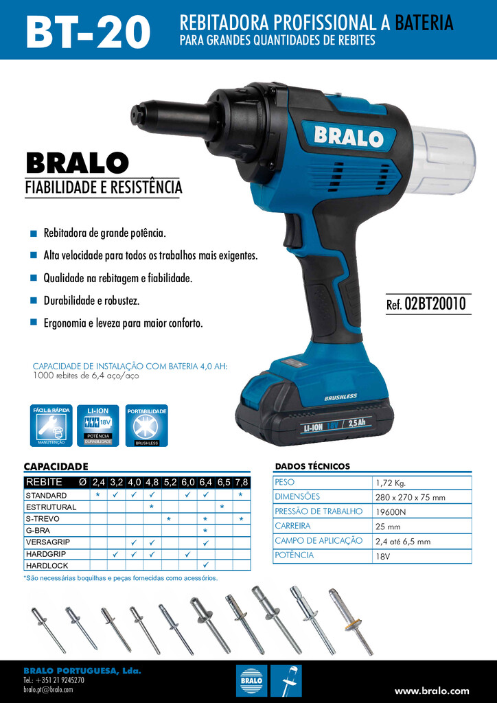thumbnail of BRALO – Rebitadora a Bateria – BT-20
